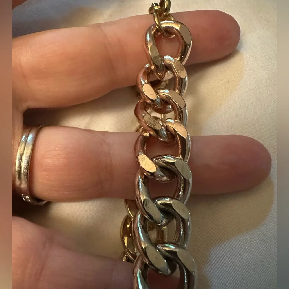 New Luv AJ Tri-Tone Ombre Chain Link Bracelet with‎ original protective bag.